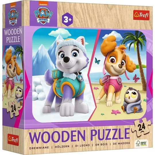 Slagalica 24 Drvena Paw Patrol Djevojačka, Trefl 20266 1