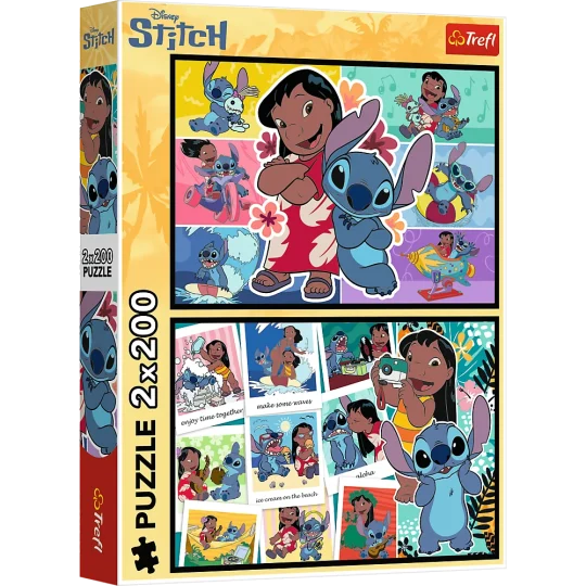 Slagalica 2x200 Stitchov Veseli život Disney Lilo I Stitch 13334 1