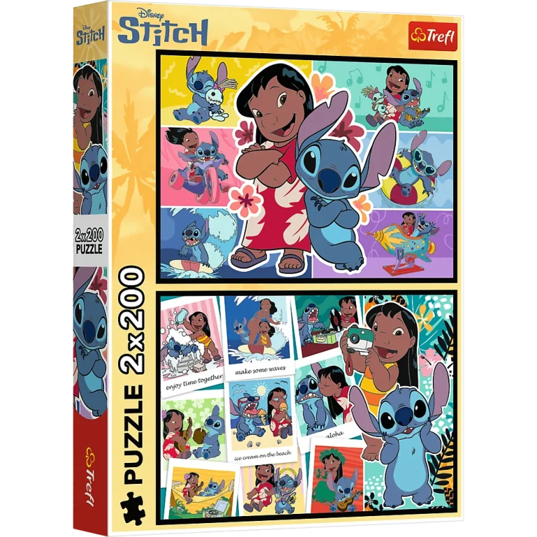Slagalica 2x200 Stitchov Veseli život Disney Lilo I Stitch 13334 1