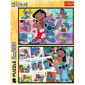 Slagalica 2x200 Stitchov Veseli život Disney Lilo I Stitch 13334 4