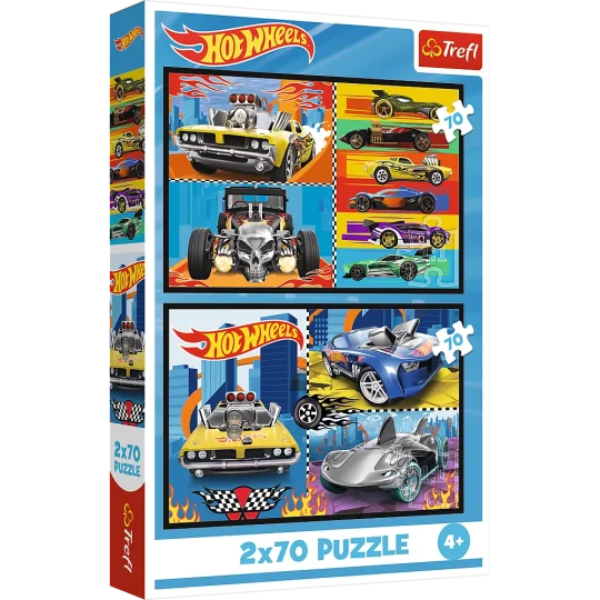 Slagalica 2x70 Autići Hot Wheels Trefl 34442 1