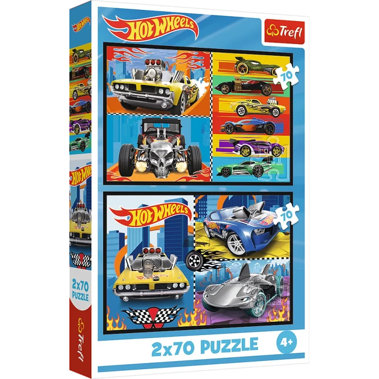 Slagalica 2x70 Autići Hot Wheels Trefl 34442 1