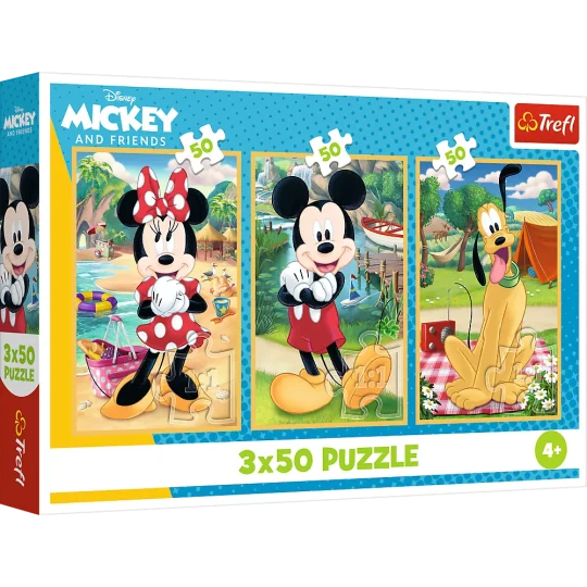 Slagalica 3x50 Miševi Na Odmoru Disney Trefl 34881 1