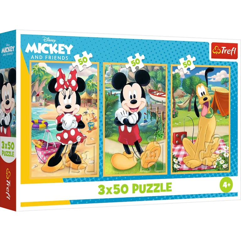 Slagalica 3x50 Miševi Na Odmoru Disney Trefl 34881 1