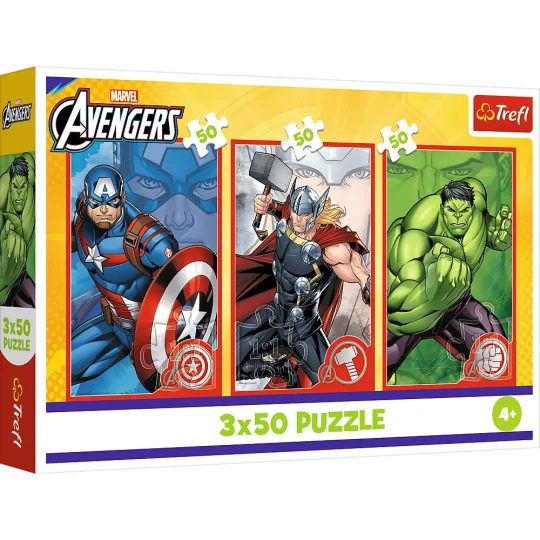 Slagalica 3x50 Vaš Junak / Disney Marvel Osvetnici Trefl 34891 1
