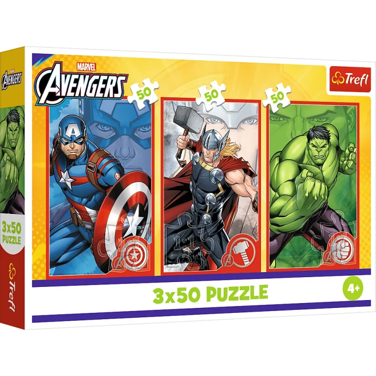 Slagalica 3x50 Vaš Junak / Disney Marvel Osvetnici Trefl 34891 1