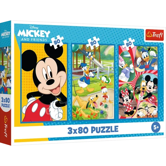 Slagalica 3x80 Mickey Mouse Tim Trefl 34887 1