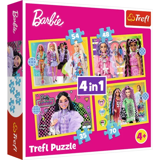 Slagalica 4 U 1 Sretni Svijet Barbie, Trefl 34626 1