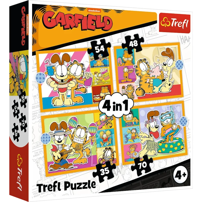 Slagalica 4 U 1 – Garfield Voli Lazanje – Trefl 34673 1