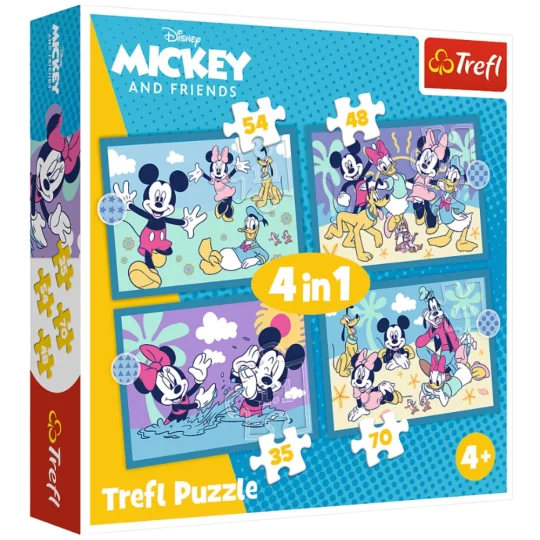 Slagalica 4 U 1 – Smiješne Avanture Mickeyja Mousea – Trefl 34669 1