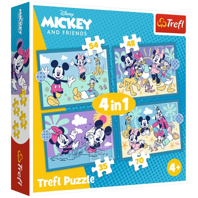 Slagalica 4 U 1 – Smiješne Avanture Mickeyja Mousea – Trefl 34669 1