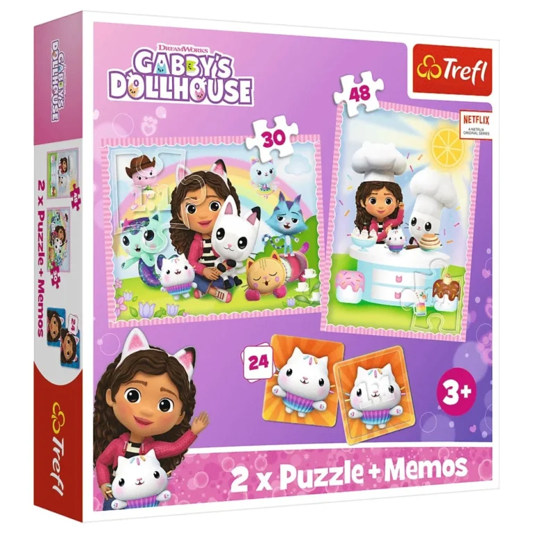 Slagalica 4u1 Gabby's Dollhouse Trefl 93382 1