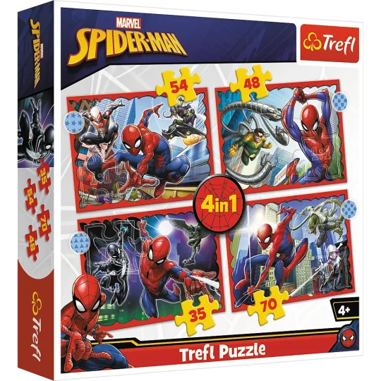 Slagalica 4u1 Herojski Spider Man Trefl 34384 1
