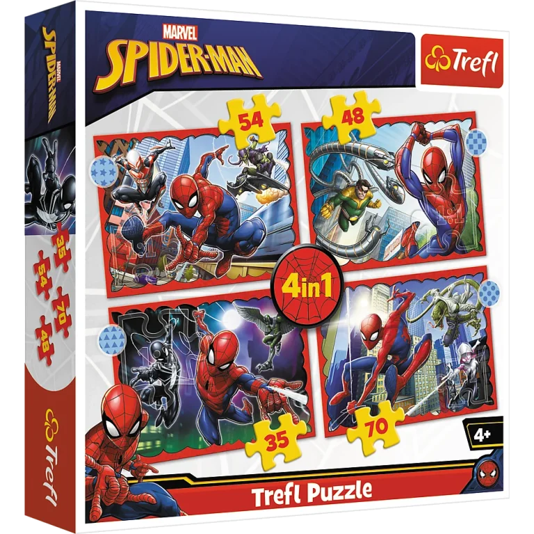 Slagalica 4u1 Herojski Spider Man Trefl 34384 1