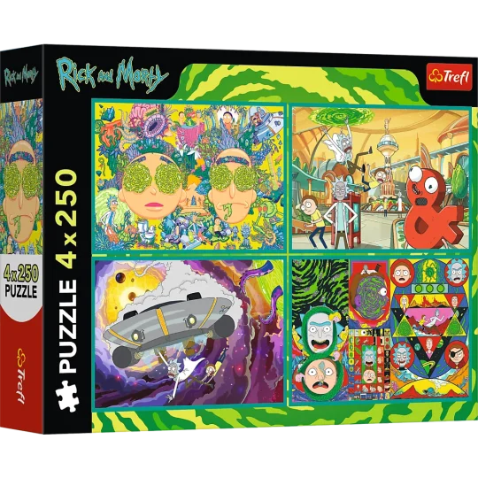 Slagalica 4x250 Ludi Svijet Ricka I Mortyja Warner Rick And Morty Trefl 13338 1