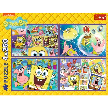 Slagalica 4x250 Spužva Bobov Ludi Svijet Trefl 13342 5