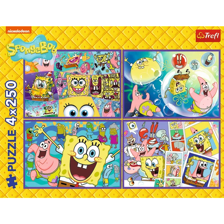 Slagalica 4x250 Spužva Bobov Ludi Svijet Trefl 13342 5