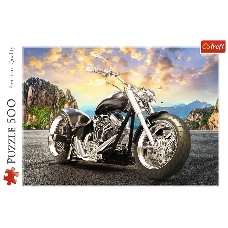 Slagalica 500 Dijelova Crni Motocikl 37384 3