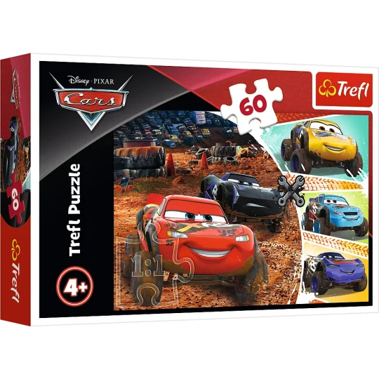 Slagalica Trefl Munja Mcqueen Disney Auti 3, 60 Dijelova 1