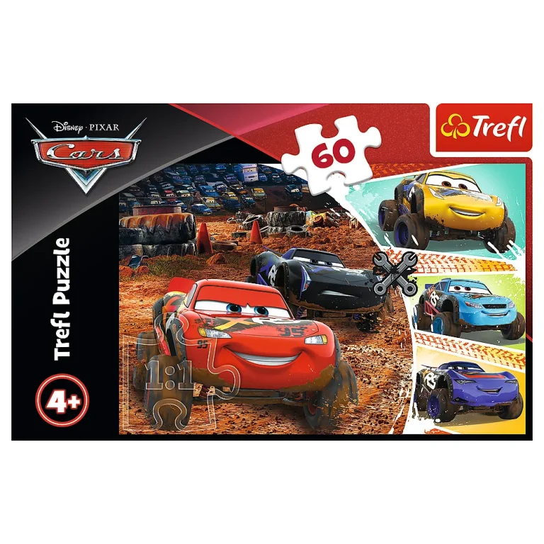 Slagalica Trefl Munja Mcqueen Disney Auti 3, 60 Dijelova 3