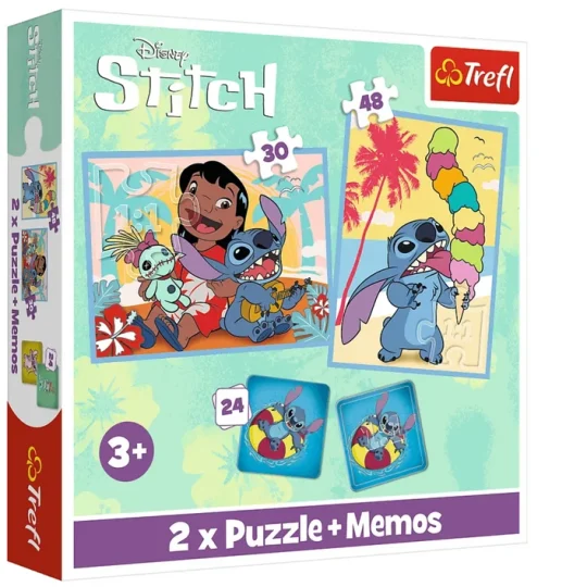 Slagalica + Zapisi 2u1 Lilo I Stitch, Sretan Dan Trefl 93585 1