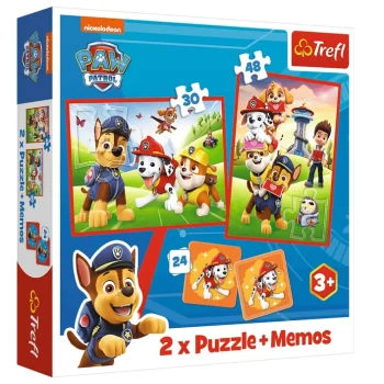 Slagalica + Bilješke 2u1 Paw Patrol Pseći Tim U Akciji Trefl 93337 2