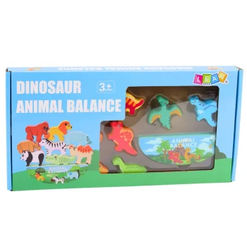 Slagalica S Drvenim Blokovima S Dinosaurskim Tornjem, 12 Dijelova, Igra Spretnosti I Ravnoteže 5