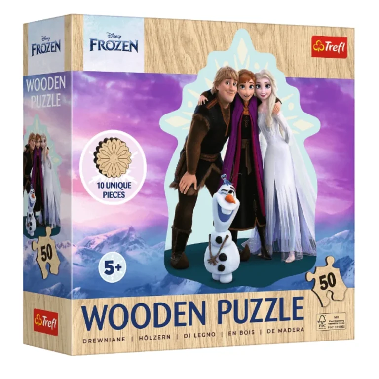 Slagalica – 50 Drvenih Dijelova – Disney Frozen – Omiljena Frozen Zemlja – Trefl 31512 1