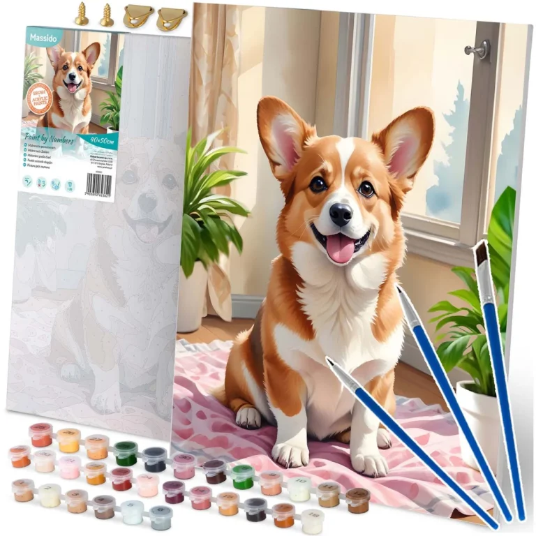 Slika Po Brojevima 40 × 50 Cm Massido Corgi 1