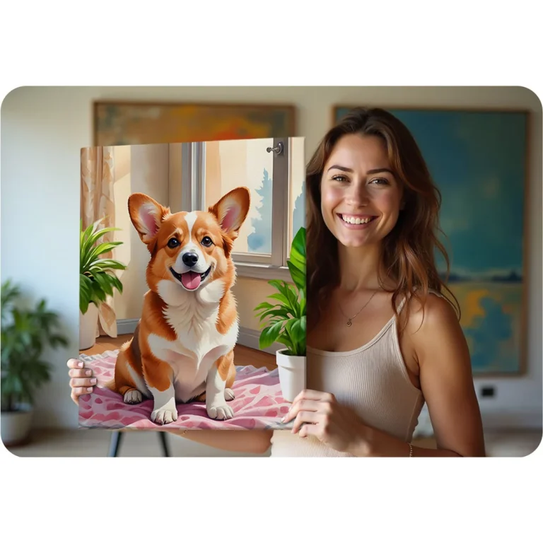 Slika Po Brojevima 40 × 50 Cm Massido Corgi 5