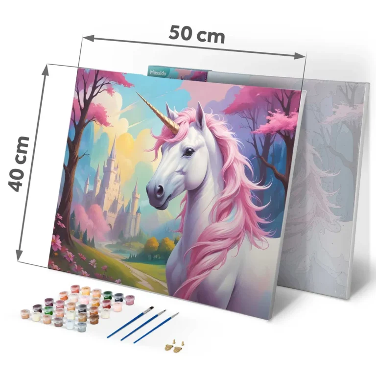Slika Po Brojevima 40 × 50 Cm Massido Jednorog 4