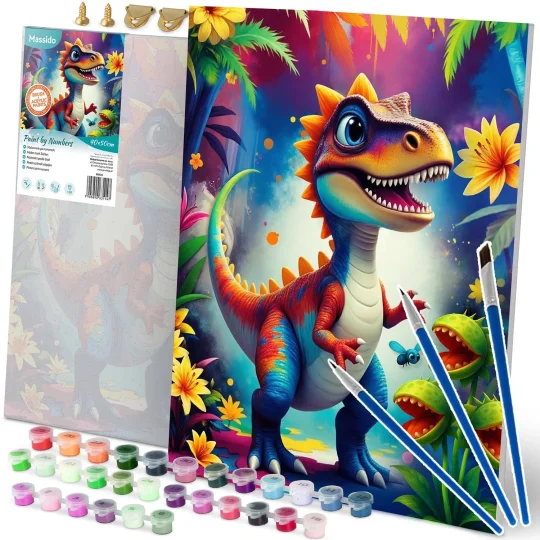 Slika Po Brojevima Massido 40 × 50 Cm Dinosaur 1