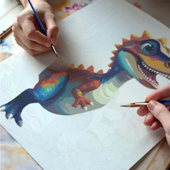 Slika Po Brojevima Massido 40 × 50 Cm Dinosaur 4
