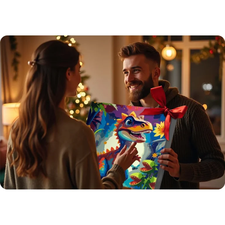 Slika Po Brojevima Massido 40 × 50 Cm Dinosaur 7