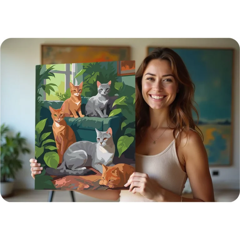 Slika Po Brojevima Massido 40 × 50 Cm Mačke 5