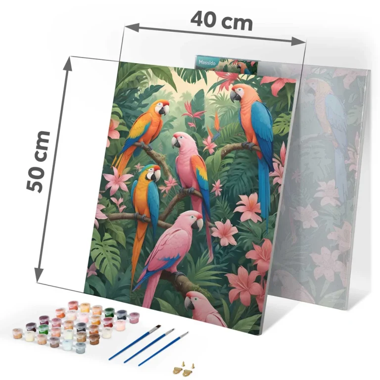 Slika Po Brojevima Massido 40 × 50 Cm Papige 4