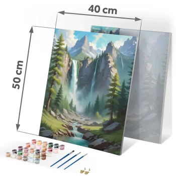 Slika Po Brojevima Massido 40 × 50 Cm Planinski Krajolik 4