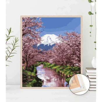 Slikanje Po Brojevima Cvjetajuća Sakura 40×50 2