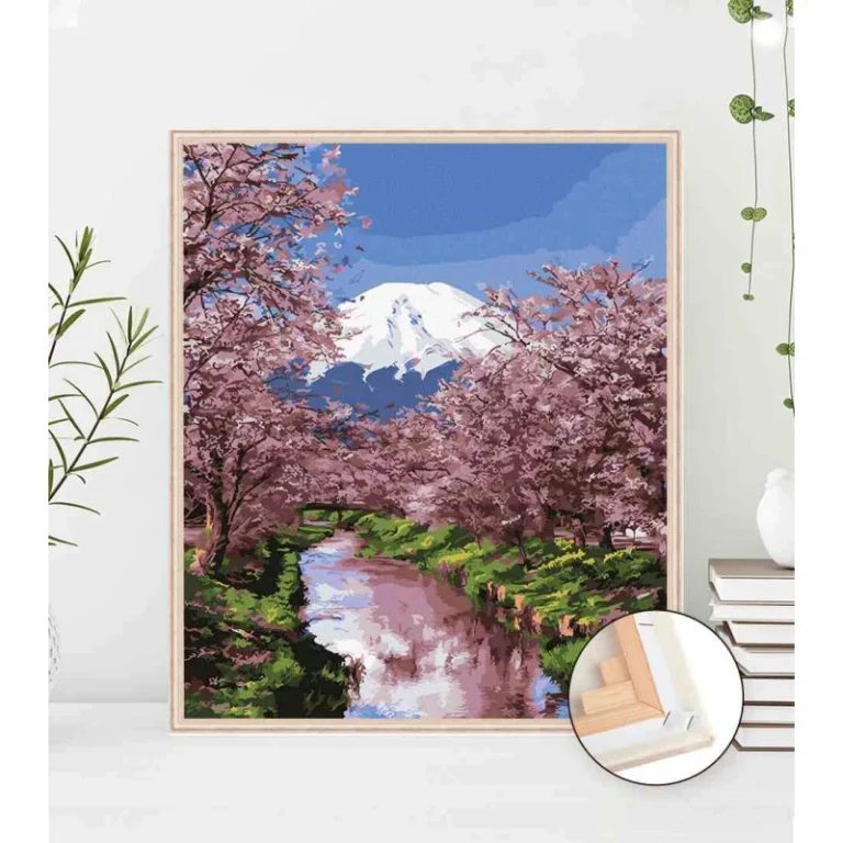 Slikanje Po Brojevima Cvjetajuća Sakura 40×50 2