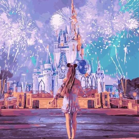 Slikanje Po Brojevima Disneyland 40 × 50 Cm 1