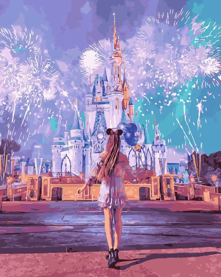 Slikanje Po Brojevima Disneyland 40 × 50 Cm 1