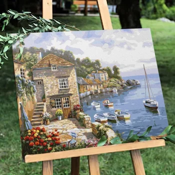 Slikanje Po Brojevima Jezero Como 40 × 50 Cm 2