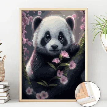 Slikanje Po Brojevima Panda 40×50 2