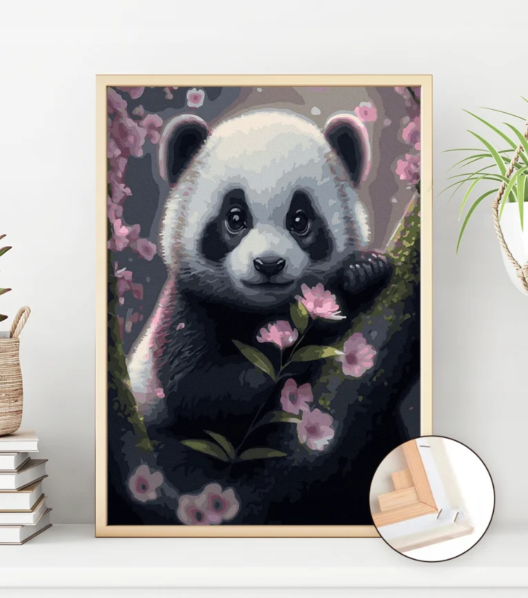Slikanje Po Brojevima Panda 40×50 2