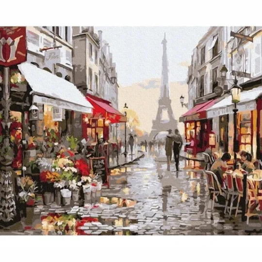 Slikanje Po Brojevima Pariz Poslije Kiše 40 × 50 Cm 1