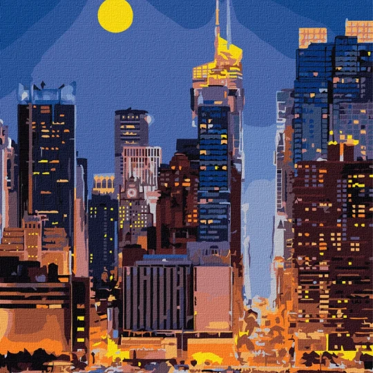 Slikanje Po Brojevima Ulice Manhattana 40 × 50 Cm 1