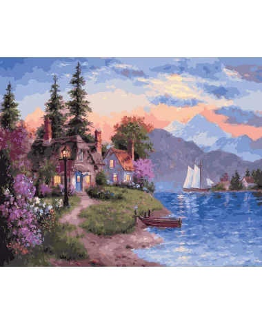 Slikanje Po Brojevima Uz Jezero 40×50 1