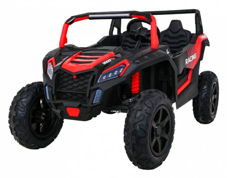 Snažan Trkaći Atv Buggy Za 2 Djece Crveni + Motor Bez četkica + Gume Na Napuhavanje + Audio, Crvena Buggy Na Akumulator 1