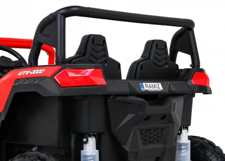 Snažan Trkaći Atv Buggy Za 2 Djece Crveni + Motor Bez četkica + Gume Na Napuhavanje + Audio, Crvena Buggy Na Akumulator 17