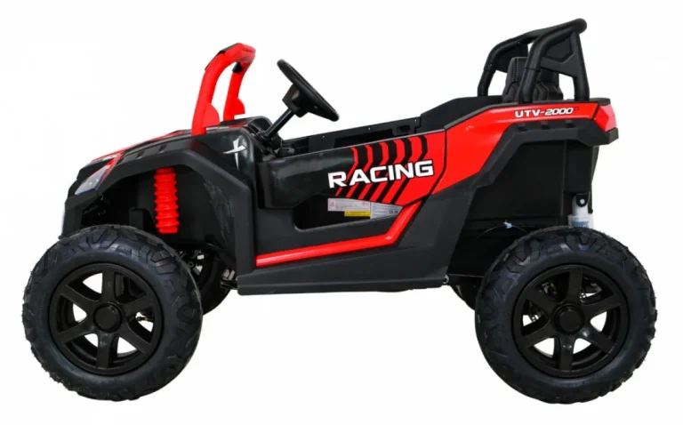 Snažan Trkaći Atv Buggy Za 2 Djece Crveni + Motor Bez četkica + Gume Na Napuhavanje + Audio, Crvena Buggy Na Akumulator 4